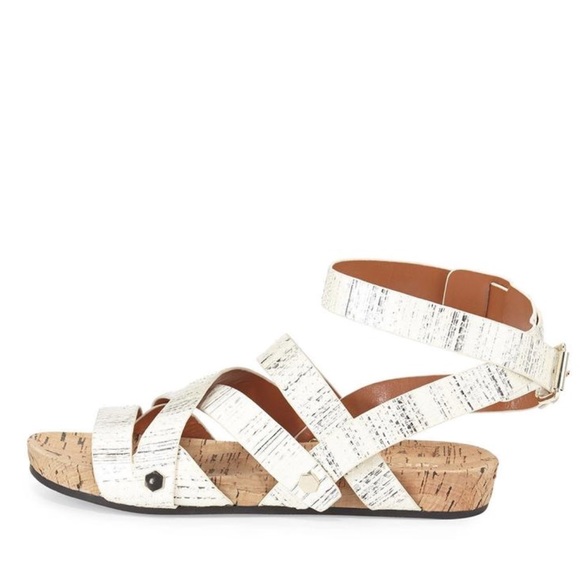 🆕 gladiator Rebecca Minkoff Tristen snakeskin gladiator Sandal - Picture 4 of 8